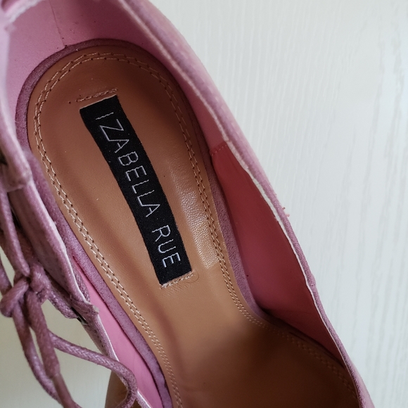 Brand New Izabella Rue Rosy Faux Suede lace heel - Picture 8 of 16